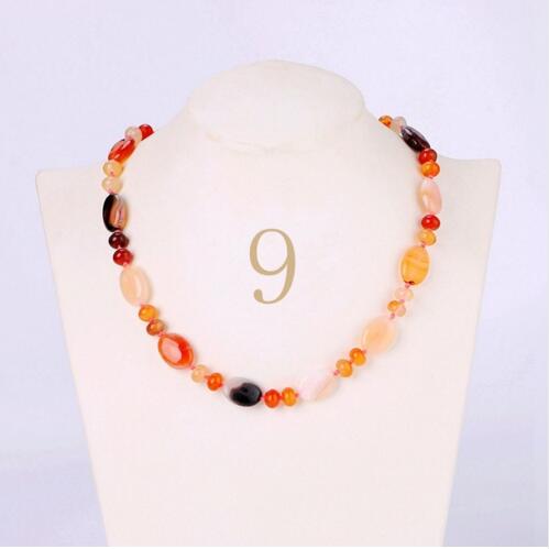 Onyx Amber Opal Black agate Vintage Necklace Set Crystal Power Natural Stone Chain Charm Reiki Men Statement Fine Choker Jewelry