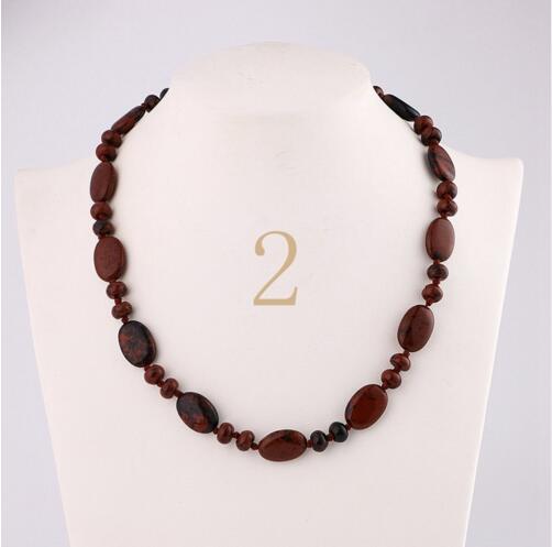 Onyx Amber Opal Black agate Vintage Necklace Set Crystal Power Natural Stone Chain Charm Reiki Men Statement Fine Choker Jewelry