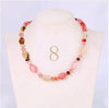 Onyx Amber Opal Black agate Vintage Necklace Set Crystal Power Natural Stone Chain Charm Reiki Men Statement Fine Choker Jewelry
