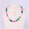 Onyx Amber Opal Black agate Vintage Necklace Set Crystal Power Natural Stone Chain Charm Reiki Men Statement Fine Choker Jewelry