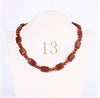 Onyx Amber Opal Black agate Vintage Necklace Set Crystal Power Natural Stone Chain Charm Reiki Men Statement Fine Choker Jewelry