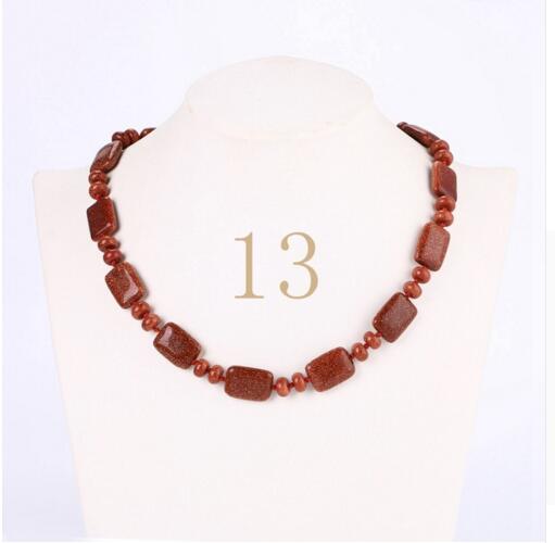 Onyx Amber Opal Black agate Vintage Necklace Set Crystal Power Natural Stone Chain Charm Reiki Men Statement Fine Choker Jewelry