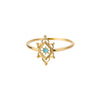Opal Hexagonal Flower Rings For Women Stainless Steel Gold Color Floral Finger Ring 2023 Trend Wedding Couple Jewerly