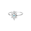 Opal Hexagonal Flower Rings For Women Stainless Steel Gold Color Floral Finger Ring 2023 Trend Wedding Couple Jewerly