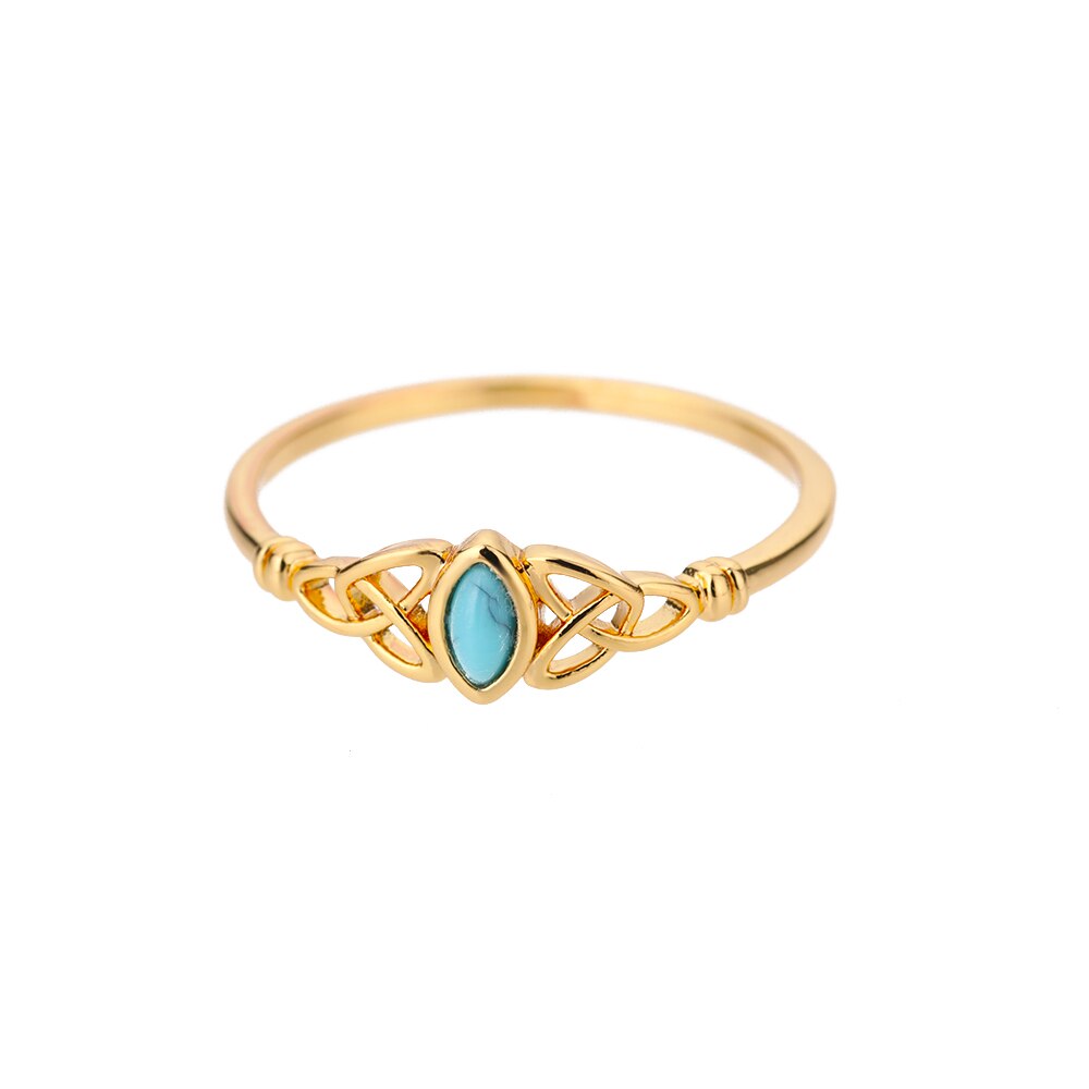 Opal Rings For Women Stainless Steel Gold Color Moonstone Ring 2023 Trend Wedding Band Couple Aesthetic Jewelry Anillos Mujer