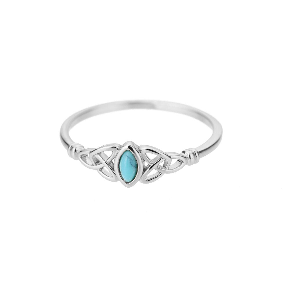 Opal Rings For Women Stainless Steel Gold Color Moonstone Ring 2023 Trend Wedding Band Couple Aesthetic Jewelry Anillos Mujer