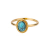 Opal Rings For Women Stainless Steel Gold Color Moonstone Ring 2023 Trend Wedding Band Couple Aesthetic Jewelry Anillos Mujer