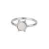 Opal Rings For Women Stainless Steel Gold Color Moonstone Ring 2023 Trend Wedding Band Couple Aesthetic Jewelry Anillos Mujer