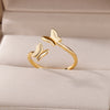 Open Adjustable Butterfly Rings for Women Stainless Steel Couple Ring 2023 Trend Engagement Wedding Aesthetic Jewelry anillos