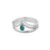Open Blue Opal Rings For Women Adjustable Stainless Steel Gold Color Ring 2023 Trend Wedding Jewelry Couple Gift anillos