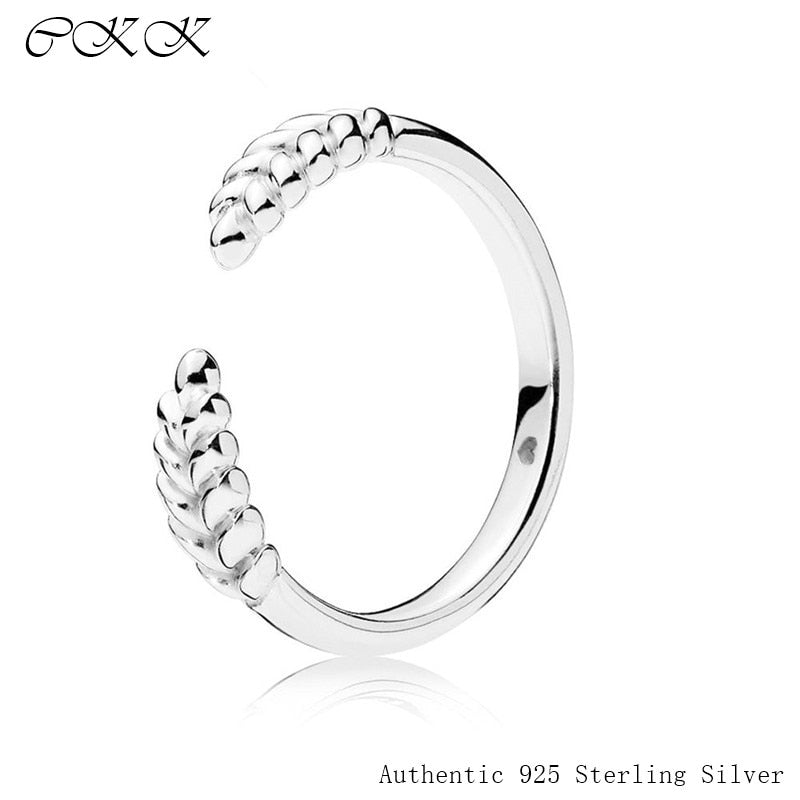 Open Grains Ring 100% 925 Sterling Silver Original Rings for Women Girl Gift DIY Fine Jewelry PFR170