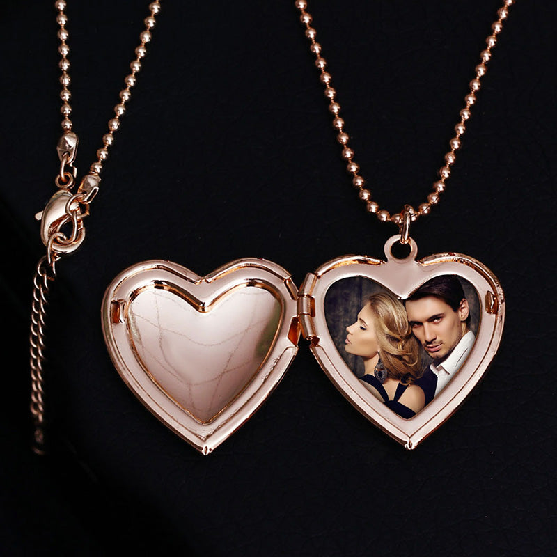 Open Heart Necklaces & Pendants For Women Rose Gold Silver Color Alloy Long Chain Female Pendant Necklace Jewelry Collier Femme