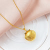 Openable Mermaids Photo Locket Shell Pendant Necklaces For Women Kids Jewelry Collares Choker Necklace Souvenir Gift 2022 Trend