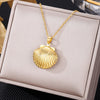Openable Mermaids Photo Locket Shell Pendant Necklaces For Women Kids Jewelry Collares Choker Necklace Souvenir Gift 2022 Trend