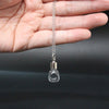 Openable Water Drop Heart Steel Chain Keepsake Essential Oil Pendant Memorial Jewelry Perfume Jewellery Glaze Vial Necklace