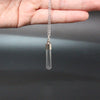 Openable Water Drop Heart Steel Chain Keepsake Essential Oil Pendant Memorial Jewelry Perfume Jewellery Glaze Vial Necklace