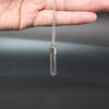 Openable Water Drop Heart Steel Chain Keepsake Essential Oil Pendant Memorial Jewelry Perfume Jewellery Glaze Vial Necklace