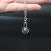 Openable Water Drop Heart Steel Chain Keepsake Essential Oil Pendant Memorial Jewelry Perfume Jewellery Glaze Vial Necklace