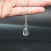 Openable Water Drop Heart Steel Chain Keepsake Essential Oil Pendant Memorial Jewelry Perfume Jewellery Glaze Vial Necklace