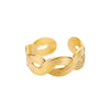 Opening Adjustable Wave Rings for Women Stainless Steel Tangled Infinity Ring 2023 Trend Couple Wedding Jewelry anillos mujer