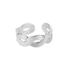 Opening Adjustable Wave Rings for Women Stainless Steel Tangled Infinity Ring 2023 Trend Couple Wedding Jewelry anillos mujer