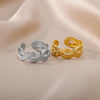 Opening Adjustable Wave Rings for Women Stainless Steel Tangled Infinity Ring 2023 Trend Couple Wedding Jewelry anillos mujer