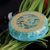 Orgone Blue Natural Stone Pendent Necklace Horus Eye All-Seeing Eyes Devil's Eye Orgonite Energy Necklaces Amulet Jewelry