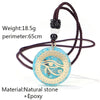 Orgone Blue Natural Stone Pendent Necklace Horus Eye All-Seeing Eyes Devil's Eye Orgonite Energy Necklaces Amulet Jewelry