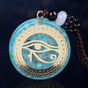 Orgone Blue Natural Stone Pendent Necklace Horus Eye All-Seeing Eyes Devil's Eye Orgonite Energy Necklaces Amulet Jewelry