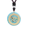 Orgone Blue Natural Stone Pendent Necklace Horus Eye All-Seeing Eyes Devil's Eye Orgonite Energy Necklaces Amulet Jewelry