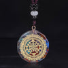 Orgonite Pendant Sri Yantra Necklace Natural Stone Sacred Geometry Chakra Energy Necklace Meditation Women Necklace Men Jewelry