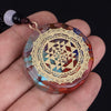 Orgonite Pendant Sri Yantra Necklace Natural Stone Sacred Geometry Chakra Energy Necklace Meditation Women Necklace Men Jewelry