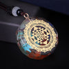 Orgonite Pendant Sri Yantra Necklace Natural Stone Sacred Geometry Chakra Energy Necklace Meditation Women Necklace Men Jewelry