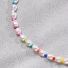 Origin Summer Bohemian Multicolor Simulation Pearl Beaded Chokers Necklace for Women Handmade Baroque Holiday Necklace Jewellery
