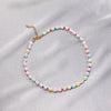 Origin Summer Bohemian Multicolor Simulation Pearl Beaded Chokers Necklace for Women Handmade Baroque Holiday Necklace Jewellery