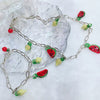 Origin Summer Fantisy Cartoon Lemon Watermelon Link Chain Chokers Necklace for Women Girls Arcylic Fruit Charm Bracelets Jewelry