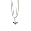 Origin Summer Hip Hop Angel Wing Pendant Necklaces for Women Girl Punk Silver Color Layered Link Chain Necklace Jewelry