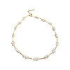 Origin Summer Unique Design Freshwater Pearl Flower Beaded Chokers Necklace for Women Trendy Gold Color Metal Necklace Jewellery