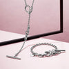 Original 925 Sterling Silver Knotted Heart T-Bar Bracelet Fit European Brand Beacelet Silver 925 Jewelry