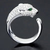 Original 925 Sterling silver  Crystal leopard head Rings for women designer party wedding Jewelry Christmas gifts