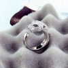 Original 925 Sterling silver  Crystal leopard head Rings for women designer party wedding Jewelry Christmas gifts