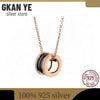 Original Brand Necklace  Thin Waist Ceramic 100%925 Sterling Silver Necklace For Women   Jewelry  Gift