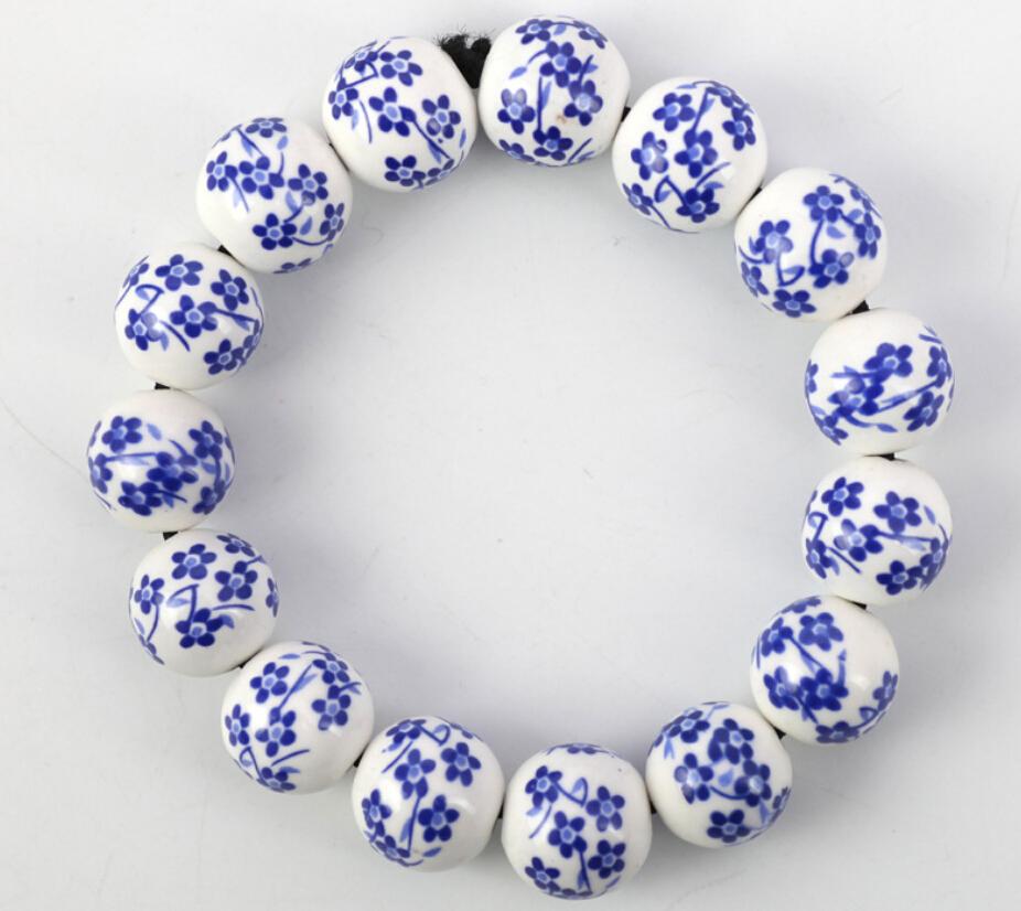 Original Ceramic Jewelry Jingdezhen Porcelain Beads Bracelet Traditional Bangle Women Charm Cuff Elegant Gift