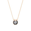 Original Charm Rose Gold The Big Black Gemstone Necklace Feminine Fashion Retro Gift Jewelry