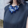 Original Design Blue Bubbles Choker Necklace For Women 2021 Dinner Party Chic Glass Ball Charming Short Necklace Top Qaulity