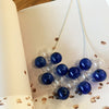 Original Design Blue Bubbles Choker Necklace For Women 2021 Dinner Party Chic Glass Ball Charming Short Necklace Top Qaulity