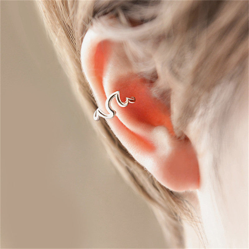 Original Design Love Forever Oath Lovers Ear Clip No Pierced Earrings For Couples S925 Sterling Silver Fine Jewelry Brincos