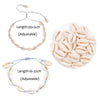 Original Design Shells Necklace Bracelet One Set Natural Seashells Knit Chain Rope Girl Choker Bracelets Jewelry Gift Adjustable