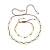 Original Design Shells Necklace Bracelet One Set Natural Seashells Knit Chain Rope Girl Choker Bracelets Jewelry Gift Adjustable