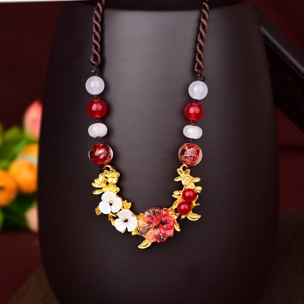 Original Ethnic Hand-woven Necklace Clavicle Chain Performance Photography Han Costume Accessories and Ancient Jewelry